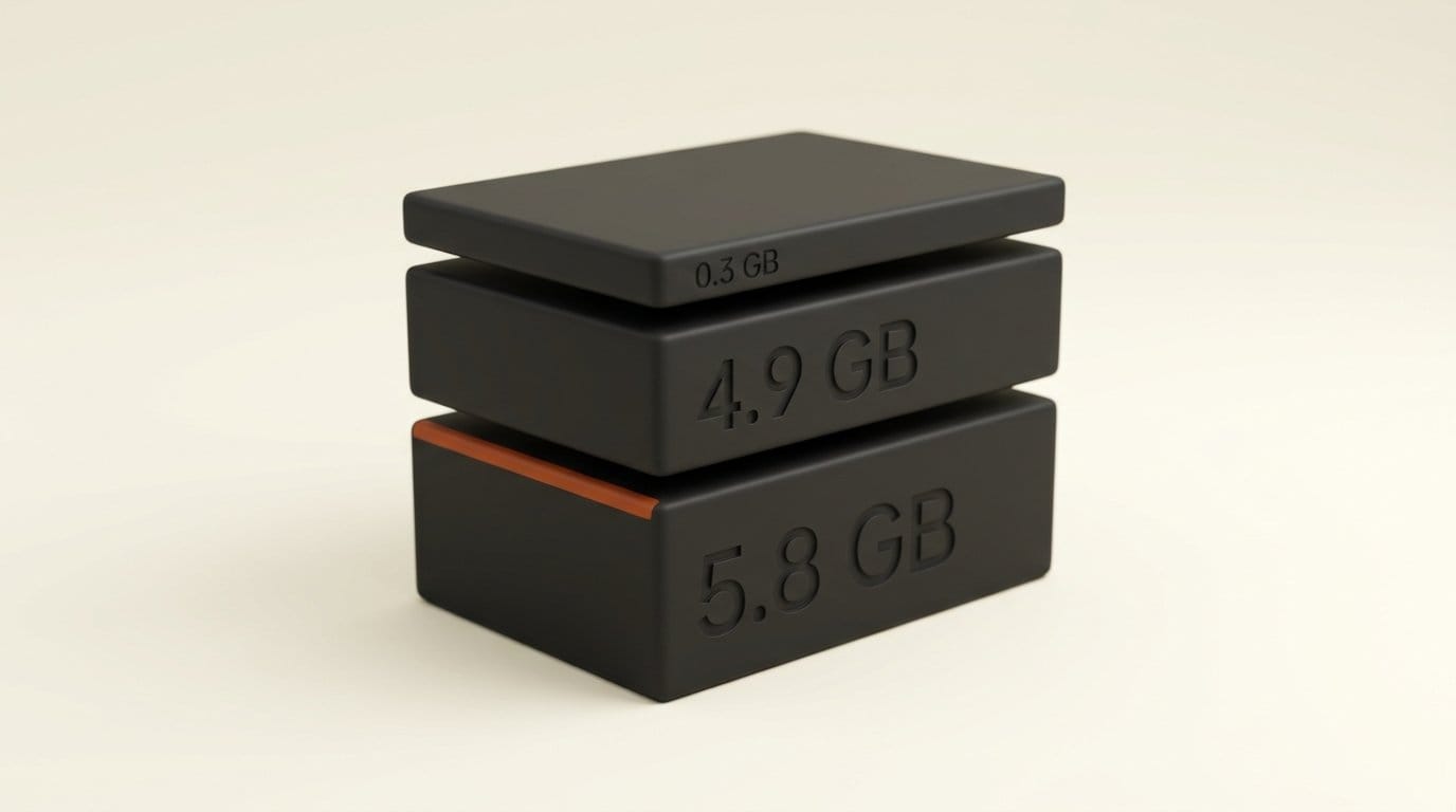The three FLUX 3 Image Klein ComfyUI downloads: 5.8 GB model, 4.9 GB text encoder and 0.3 GB autoencoder