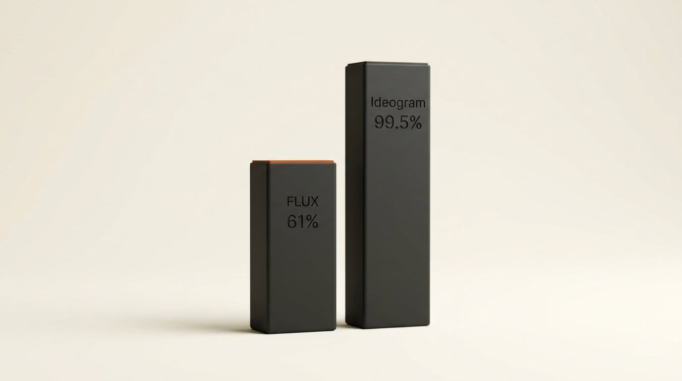 Untouched pixels within 8 levels in vendor samples: FLUX 3 Image launch examples up to 61%, Ideogram 4.5 at 99.5%