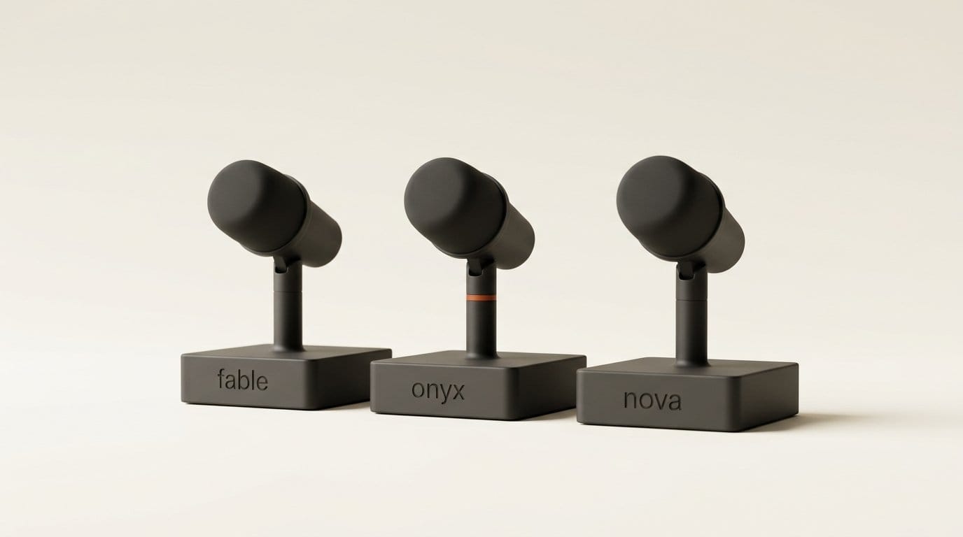 The fable, onyx and nova voices are not offered on OpenAI's Realtime API