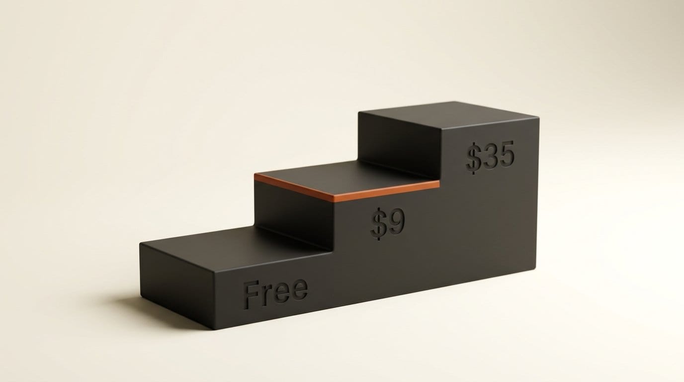 Krea app plans: Free with 100 units a day, Basic at $9 a month, Pro at $35 a month