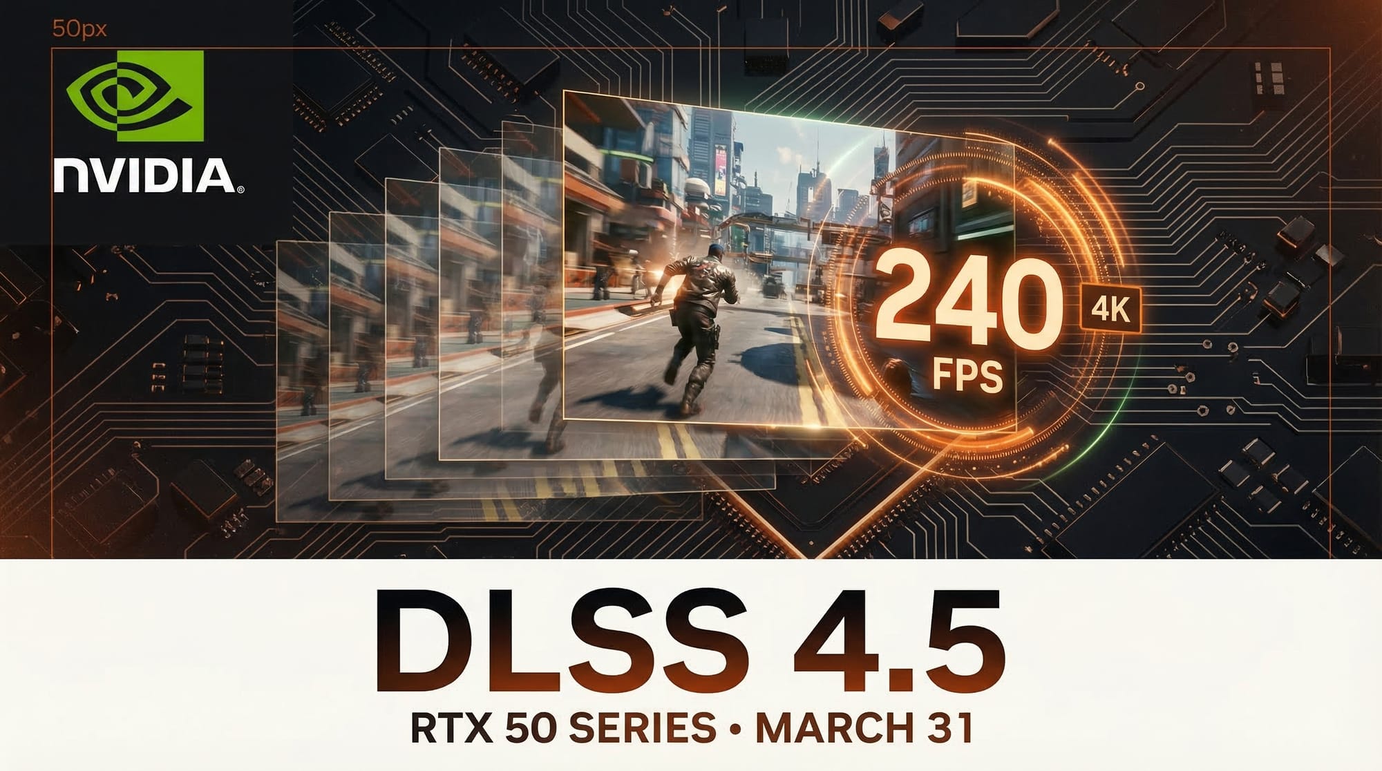 NVIDIA DLSS 4.5 Launches March 31 With Dynamic Frame Gen