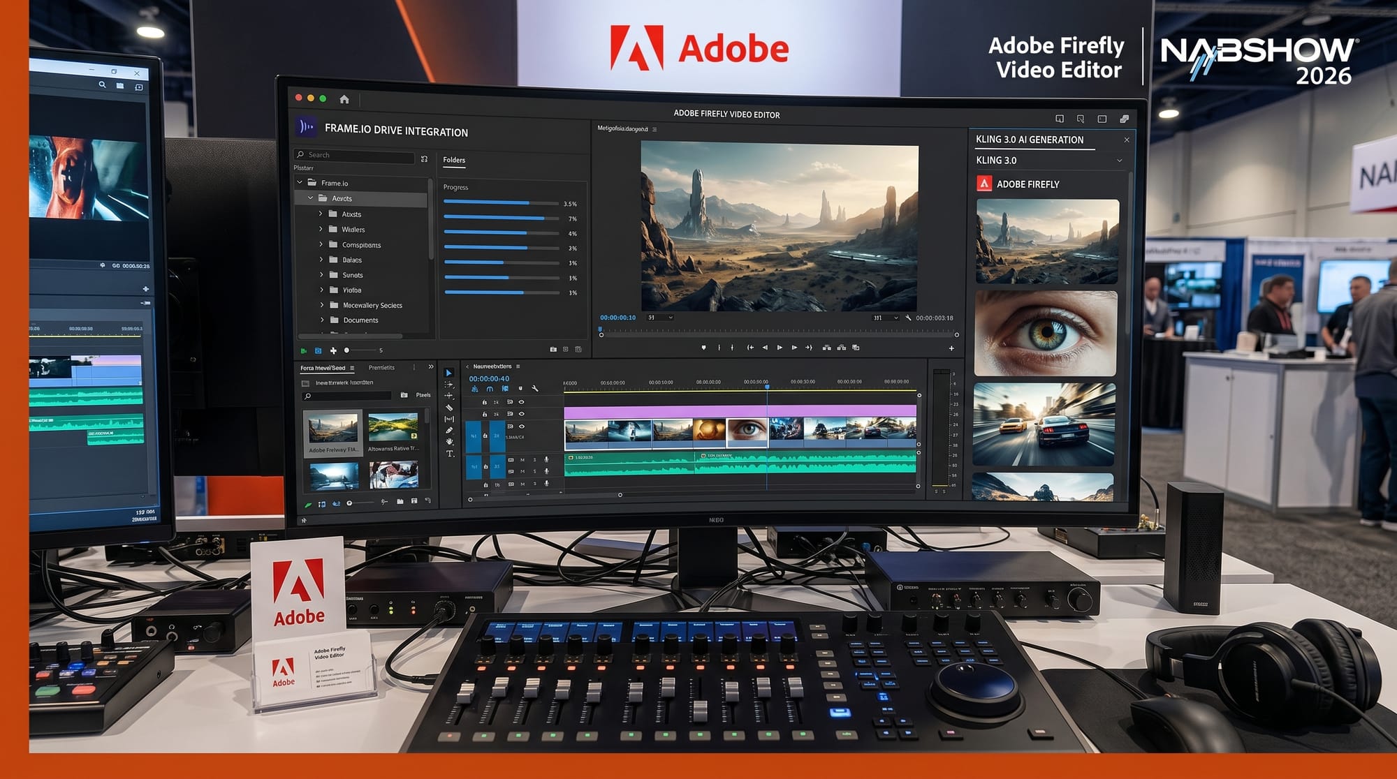 Adobe Firefly Video Editor Adds Kling 3.0 and Frame.io Drive