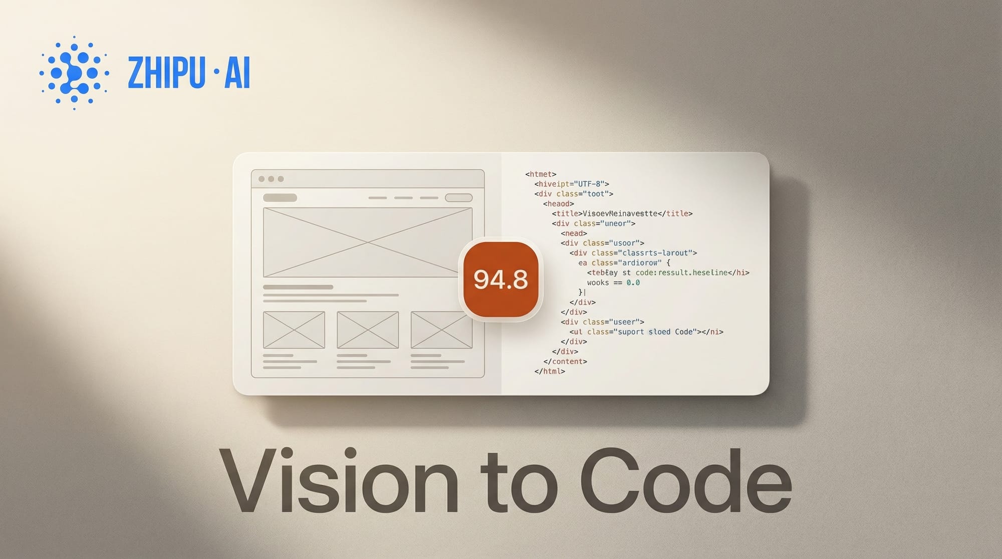 GLM-5V-Turbo Scores 94.8 on Design-to-Code