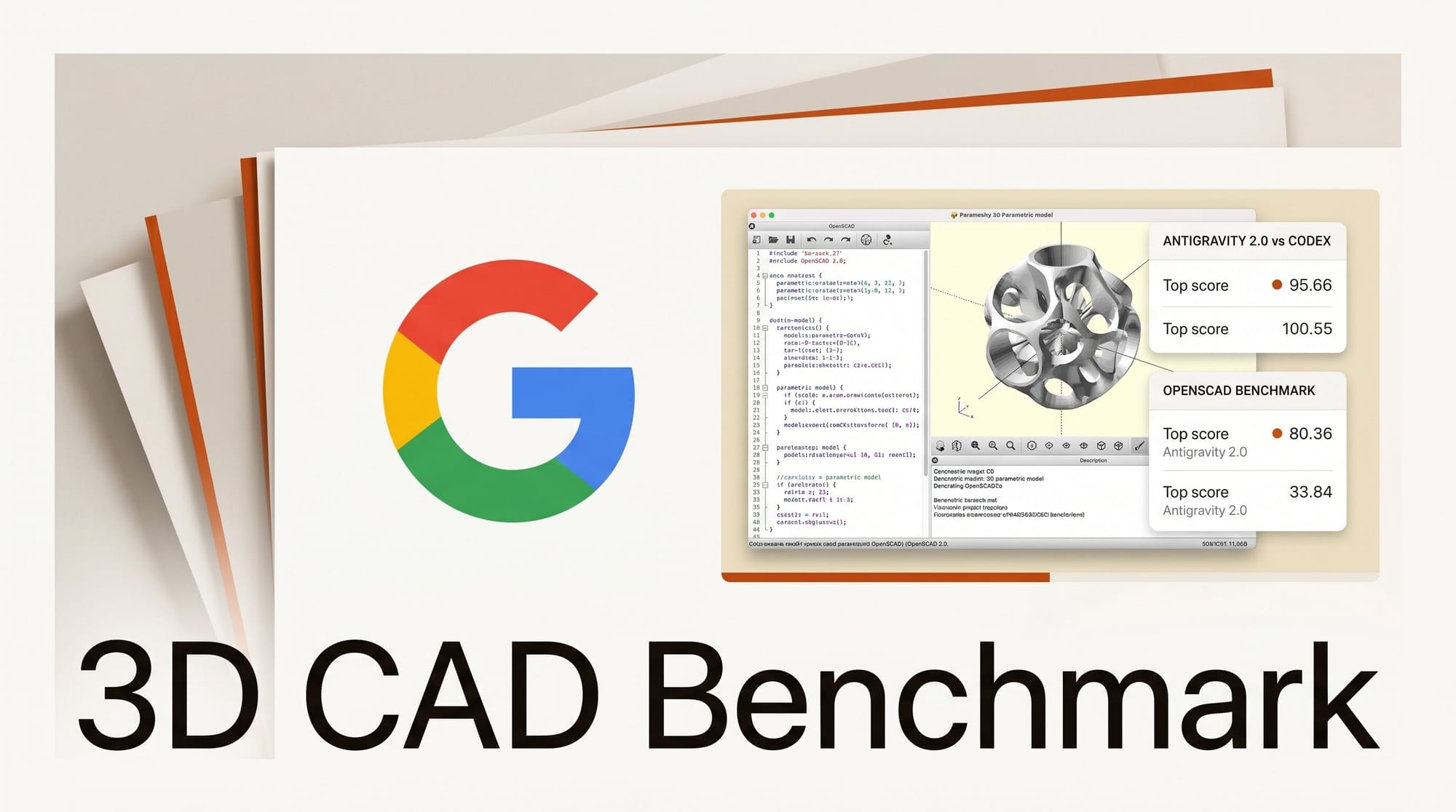 Antigravity 2.0 Beats Codex on 3D CAD Benchmark