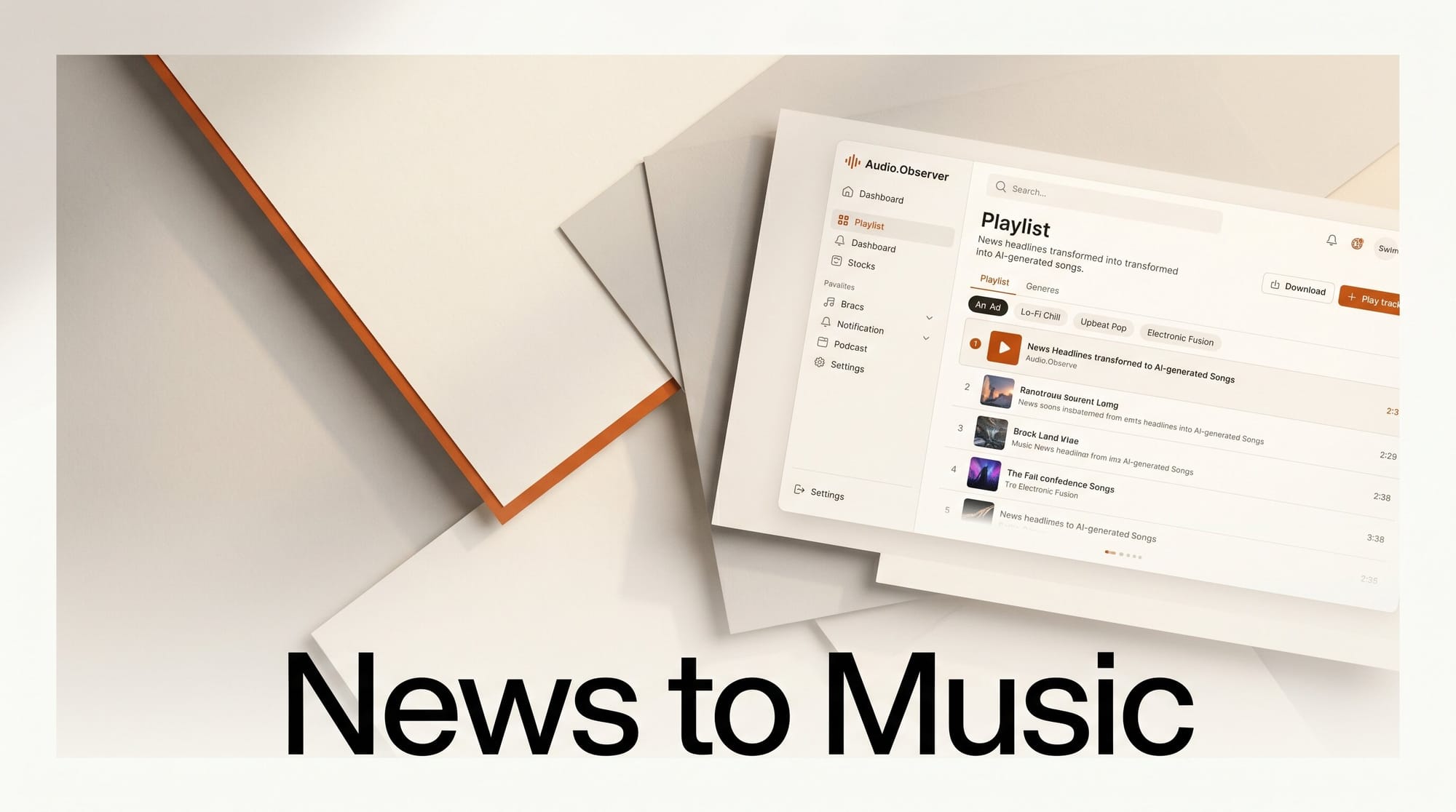 Audio.Observer: AI Turns Today's News Into Music
