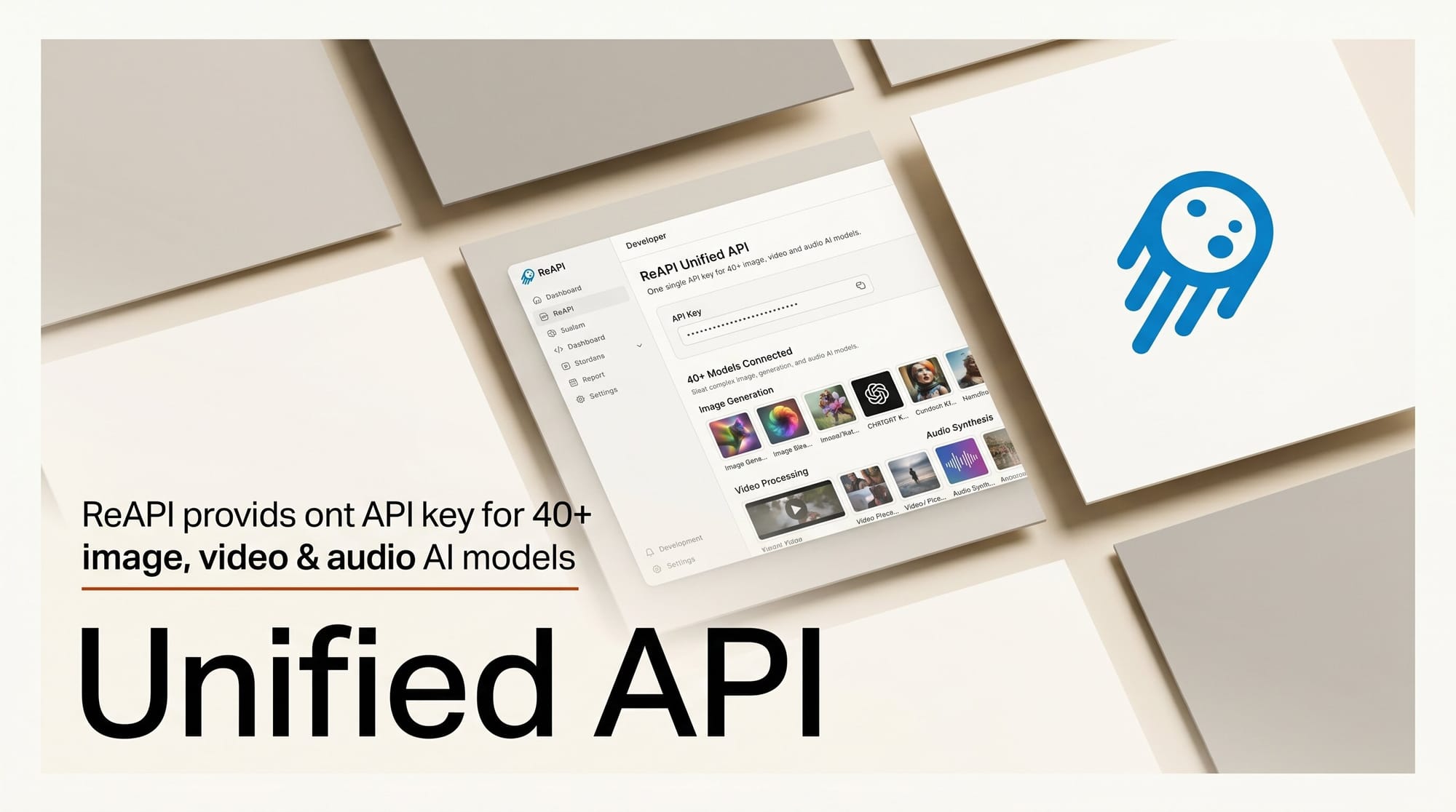 ReAPI: One Key for 40+ Image, Video, Audio Models