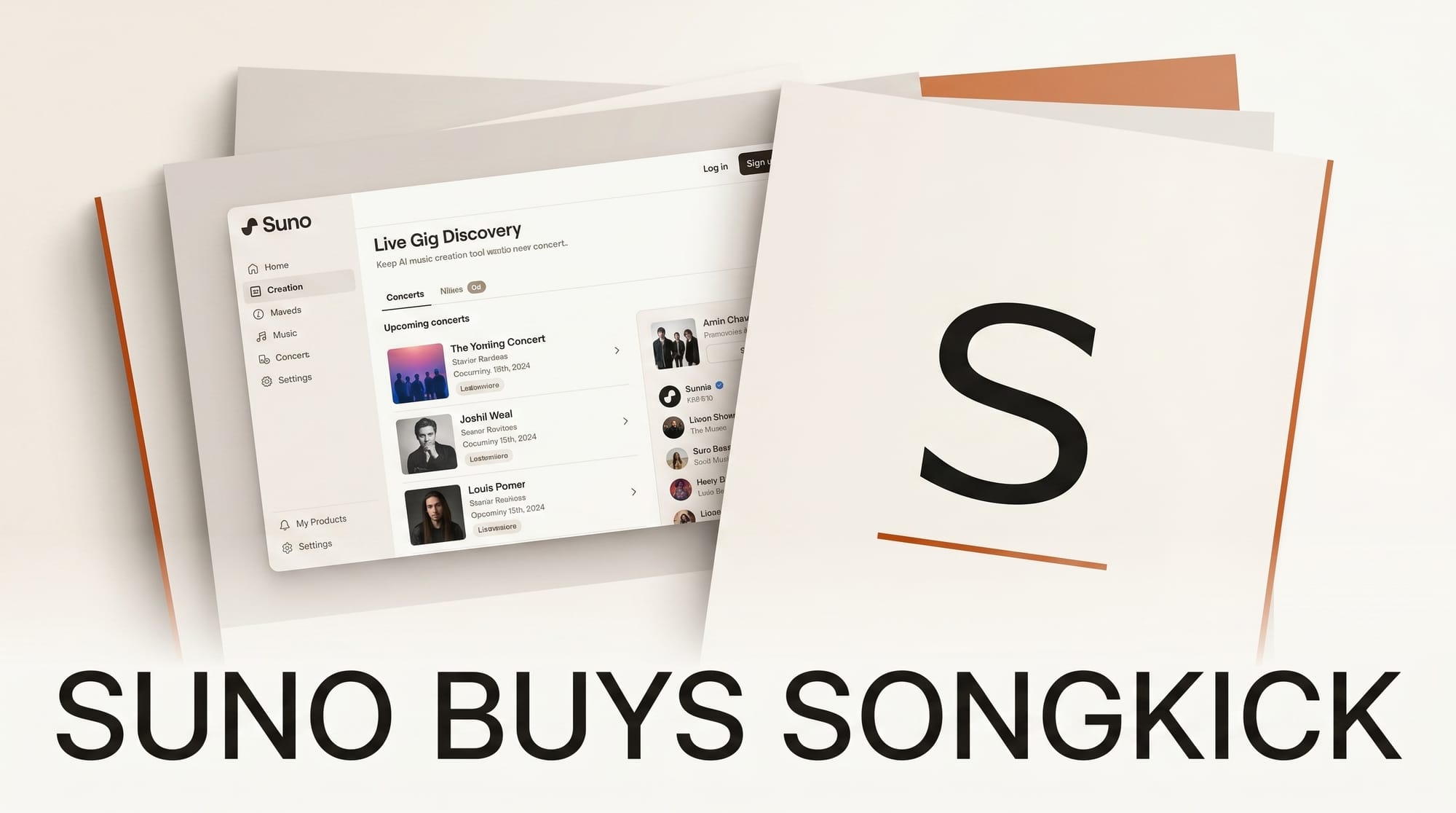 Suno Wires Songkick Concert Data Into AI Music Stack