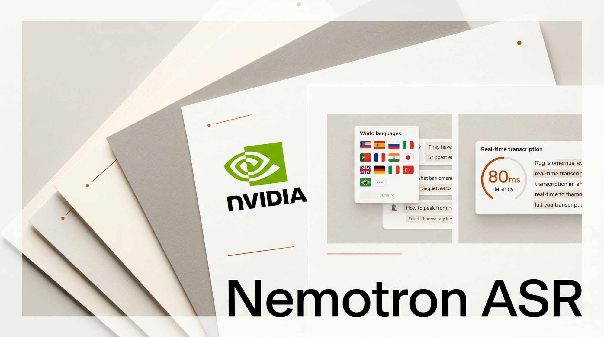 NVIDIA Nemotron 3.5 ASR: 40 Languages at 80ms Latency