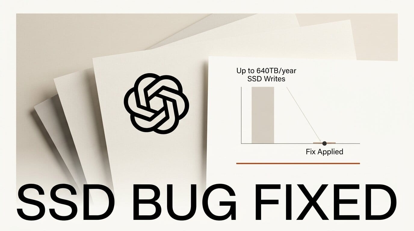 OpenAI Codex SSD Bug Fixed: Update to Stop 640TB Writes