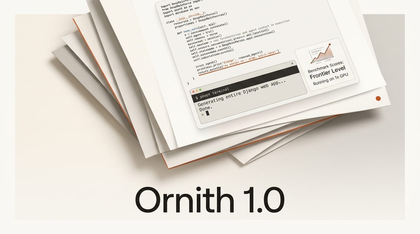 Ornith 1.0: Open Agentic Coding Model on One GPU
