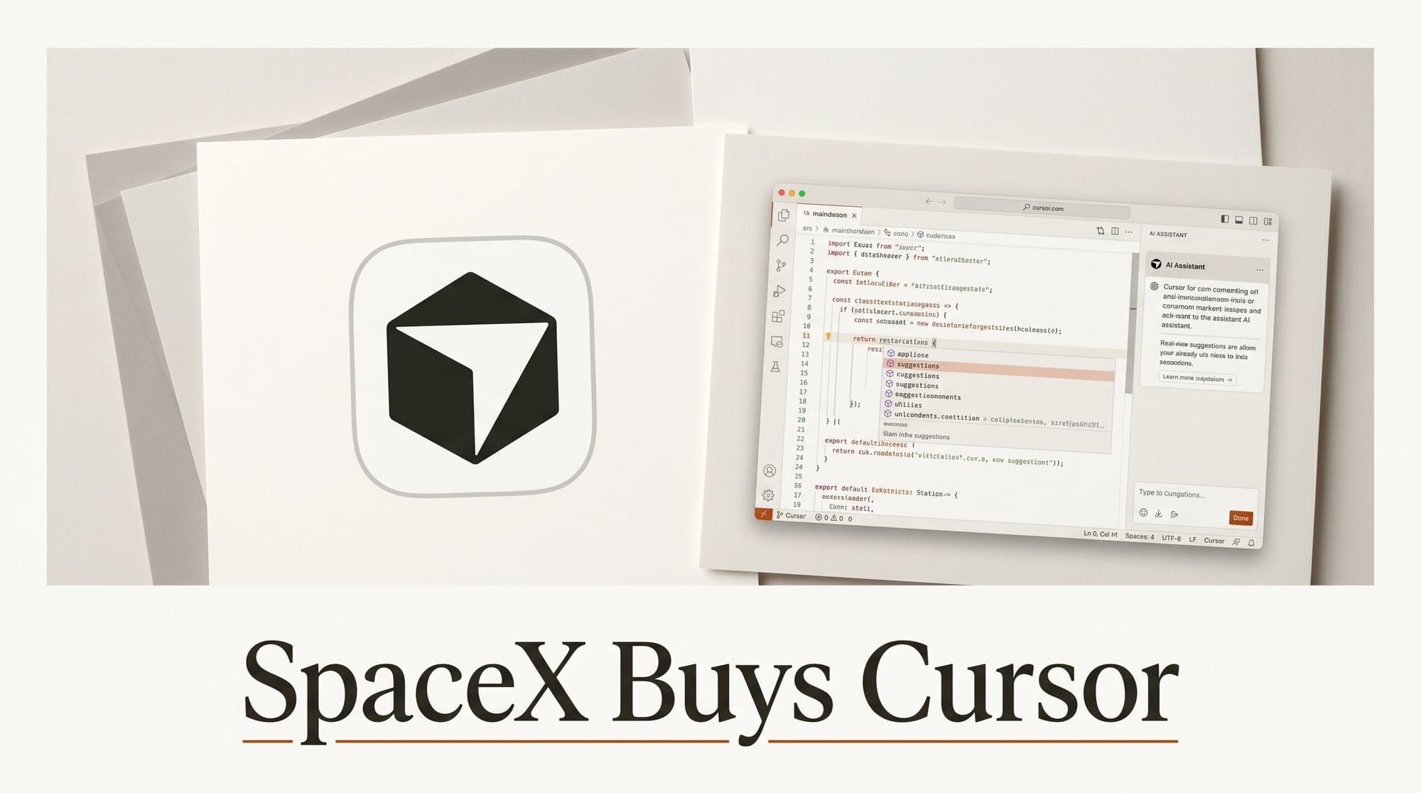 SpaceX Buys Cursor for $60B in All-Stock AI Coding Deal