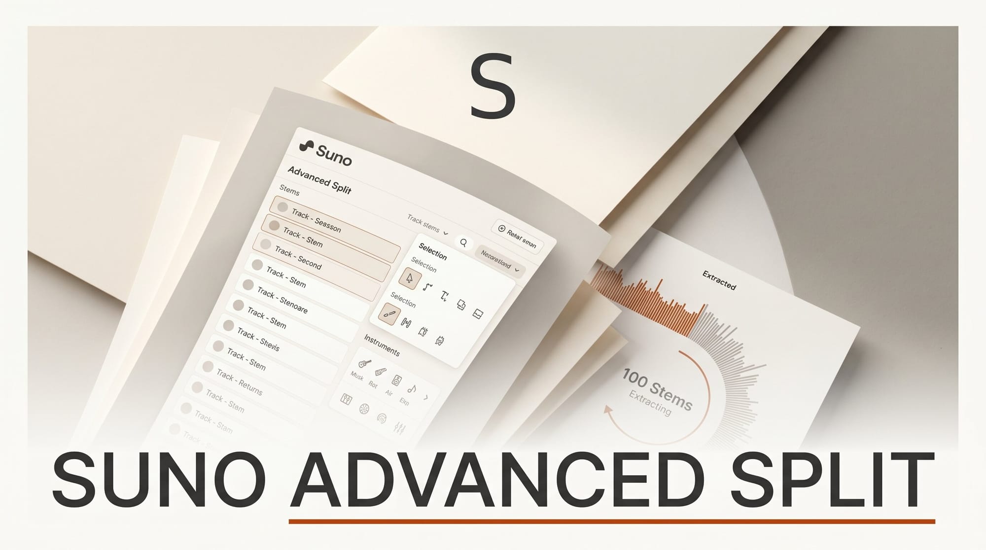 Suno Advanced Split: Pick From 100 Instrument Stems
