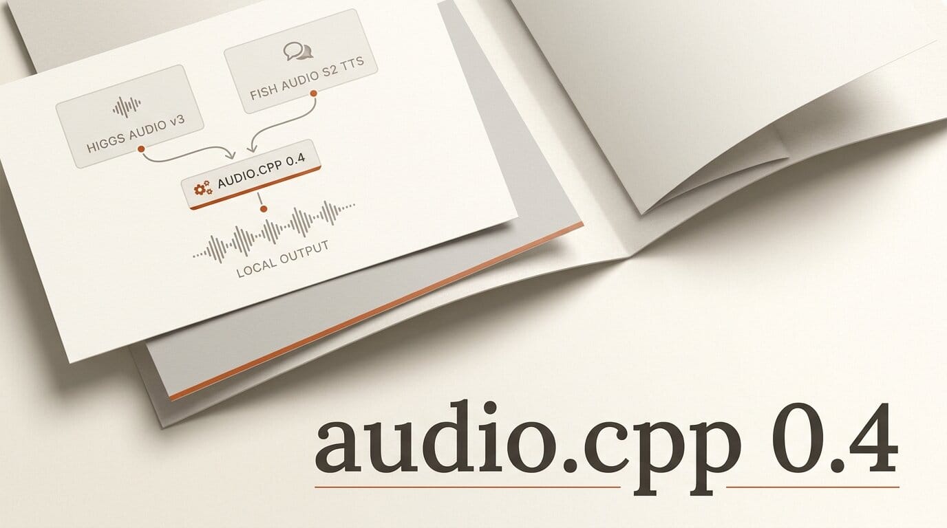 audio.cpp 0.4 Runs Higgs Audio v3 TTS Locally