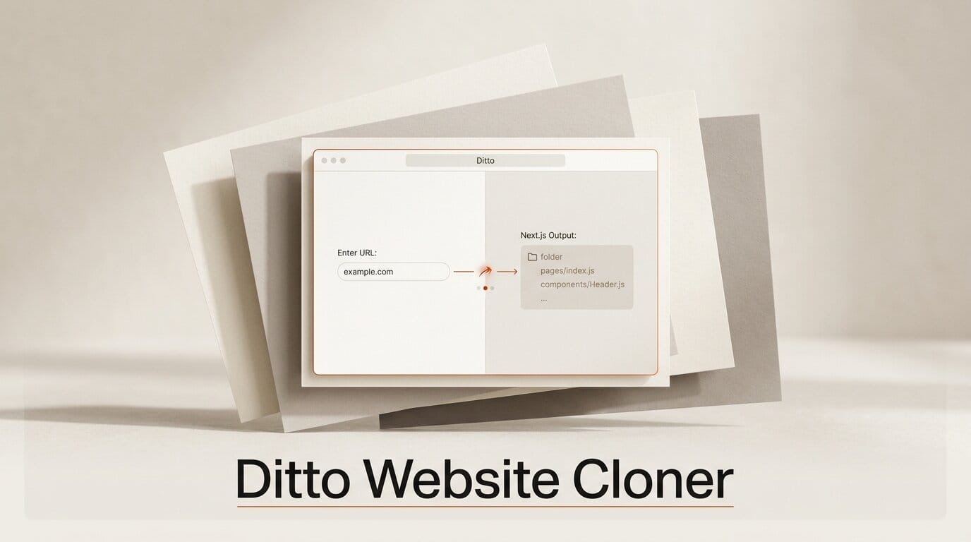 Ditto: Clone Any Website Into Clean Next.js Code