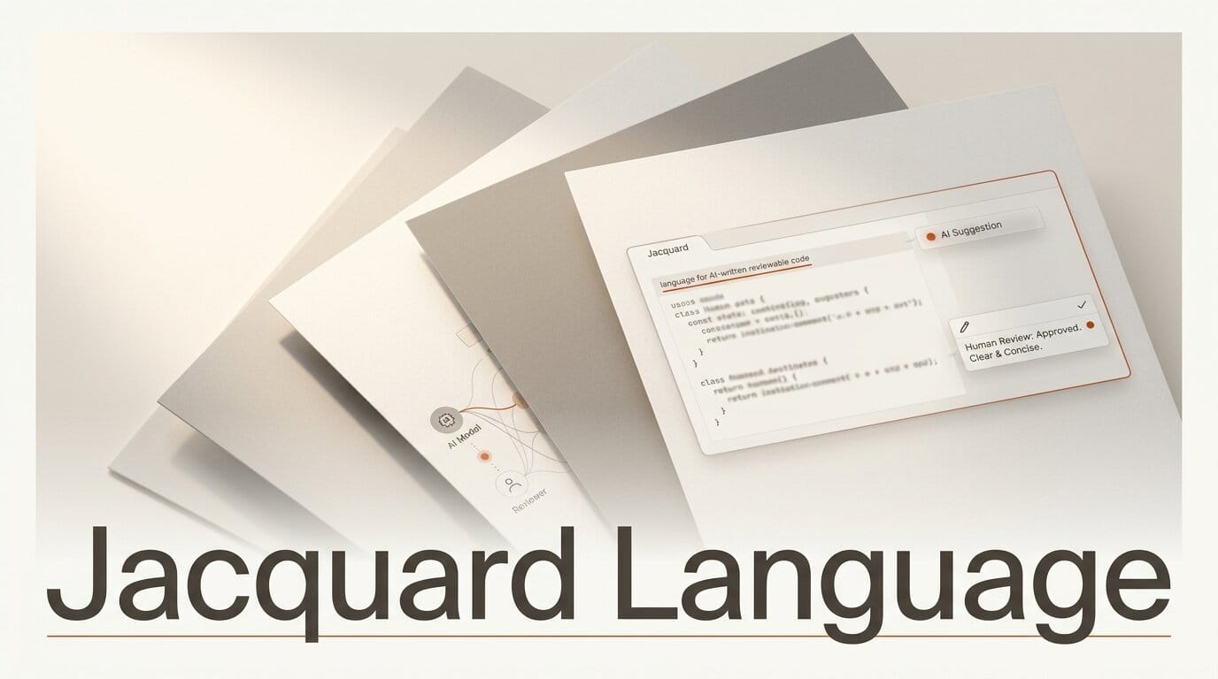 Jacquard: A Language for AI-Written Code