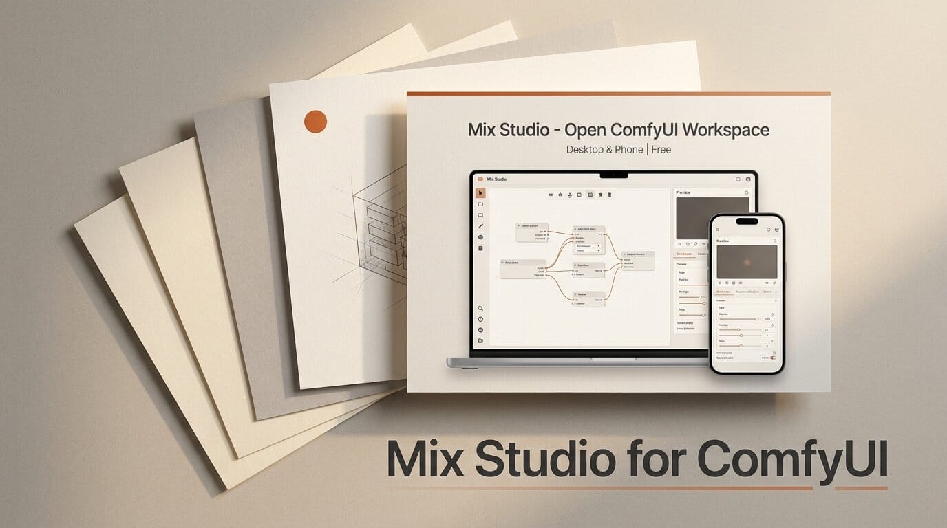 Mix Studio: A Free ComfyUI Workspace for Desktop and Phone