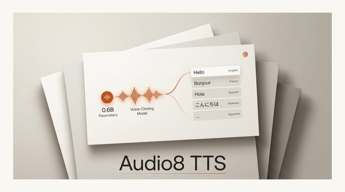 Audio8 TTS: Open 0.6B Voice Cloning, 11 Languages