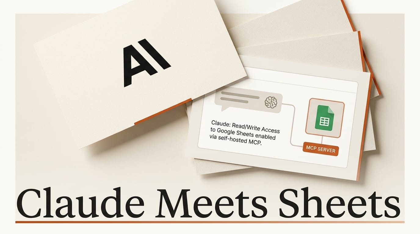Give Claude Read/Write Access to Google Sheets via MCP