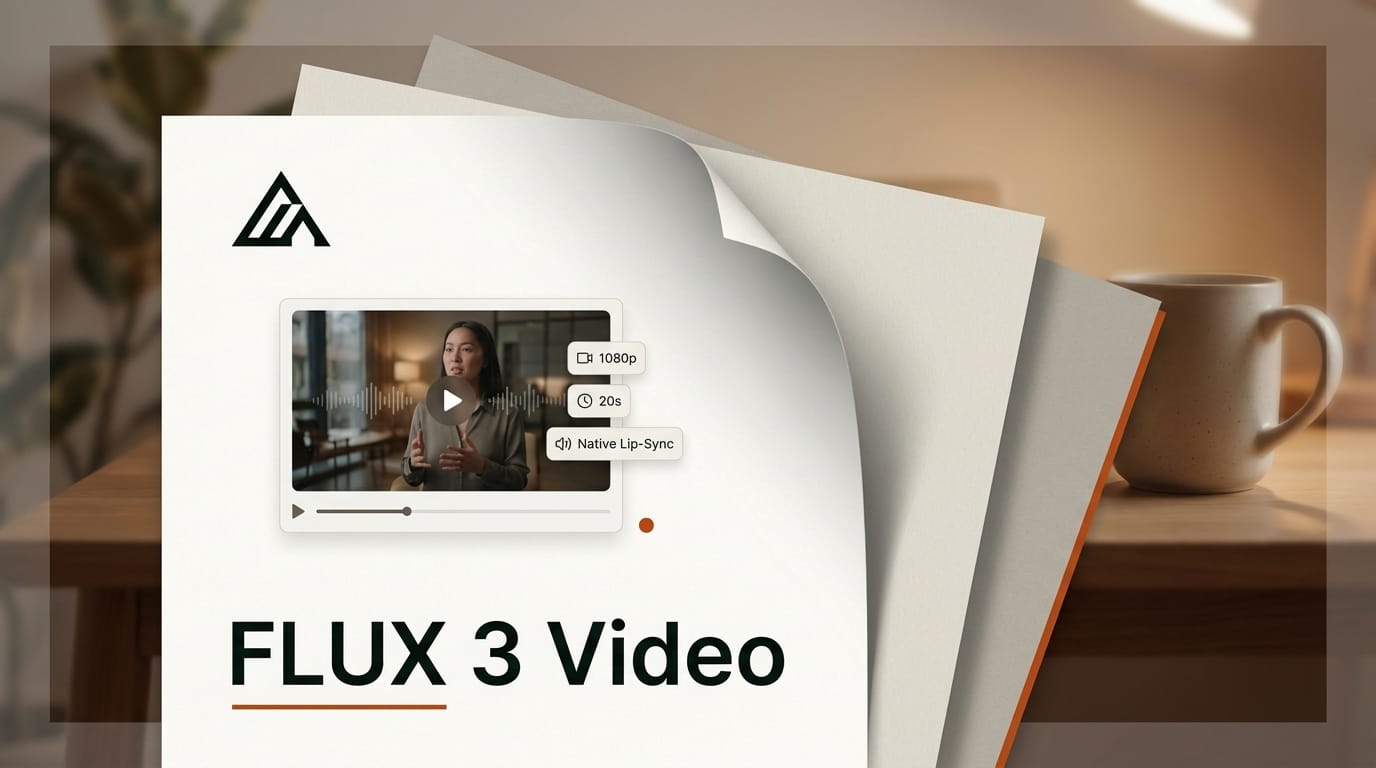 FLUX 3 Video Is Live: 20s Clips With Native Audio