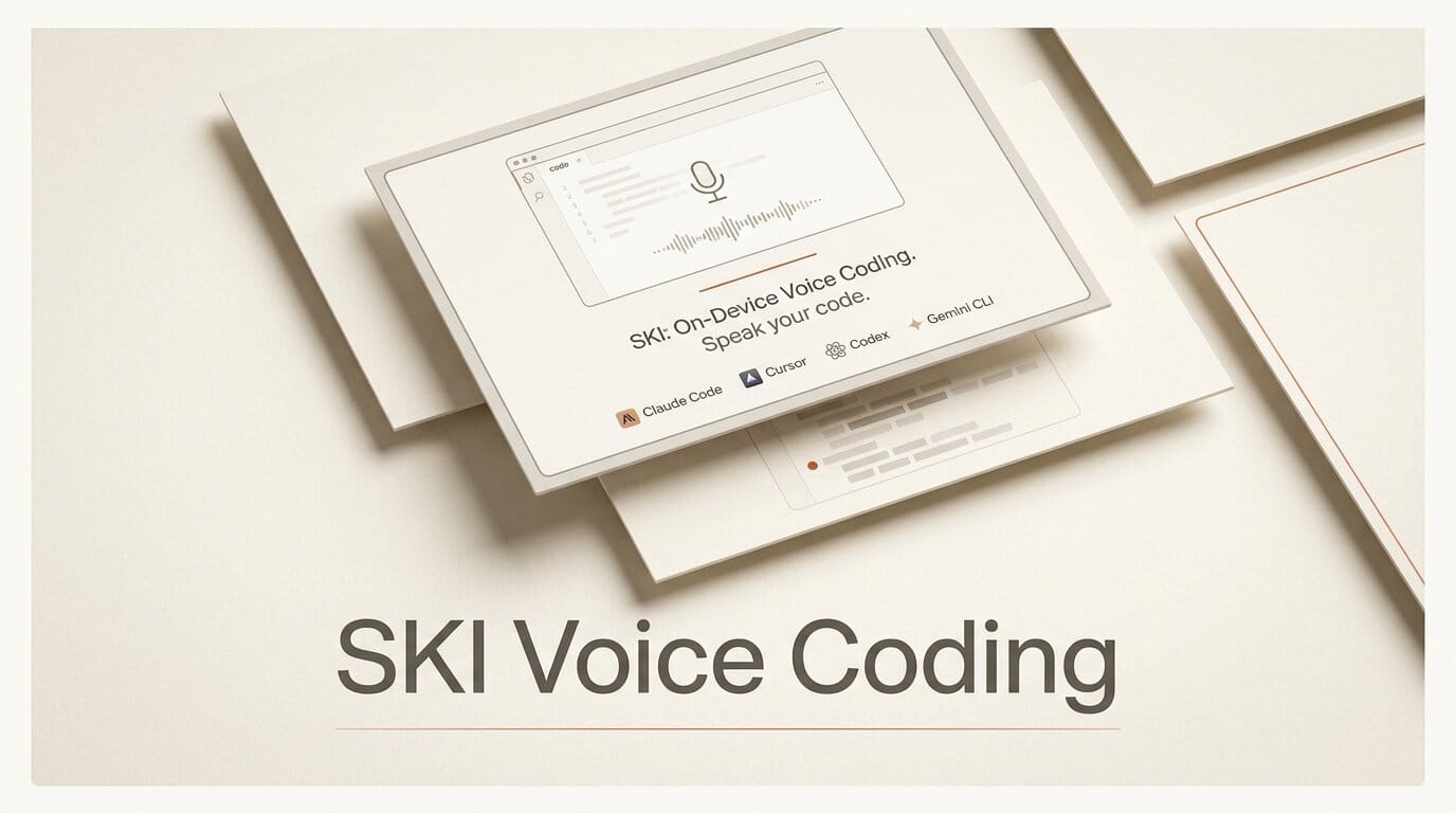 SKI: Free On-Device Voice Coding for Claude Code