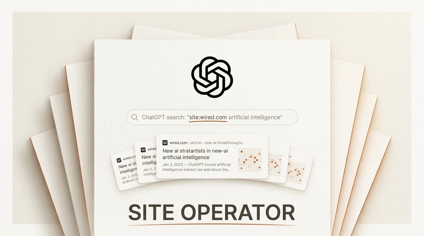 ChatGPT Search Now Leans on the site: Operator