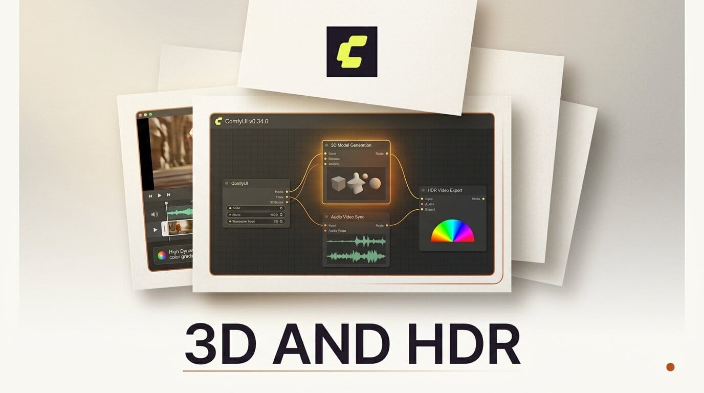 ComfyUI v0.34.0 Adds 3D Generation and HDR Video