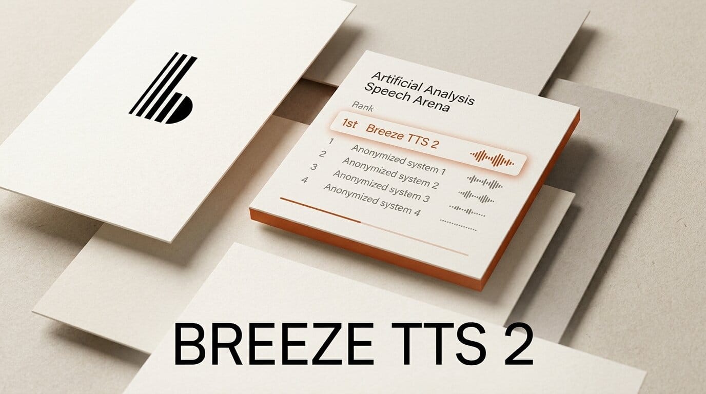 Breeze TTS 2 Tops Open-Weights TTS Leaderboard