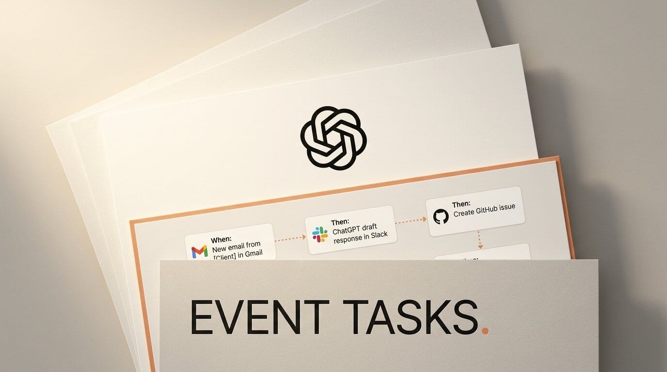 ChatGPT Work Adds Event Tasks and Website Sign-In