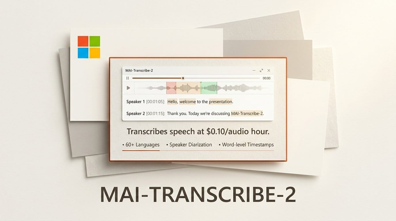 Microsoft MAI-Transcribe-2: Fastest, Cheapest ASR