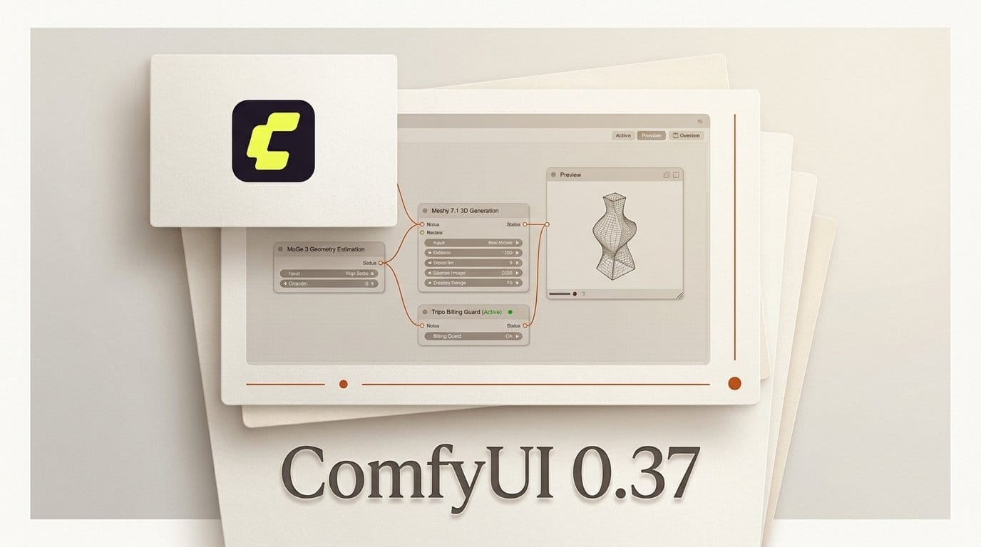 ComfyUI 0.37 Adds MoGe 3 and Finishes Its 3D Pipeline