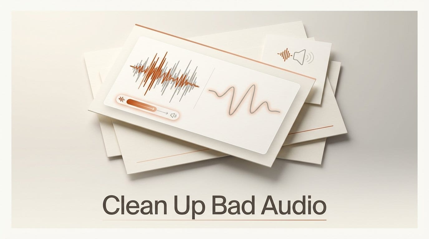 How to Clean Up Bad Audio With AI in 2026