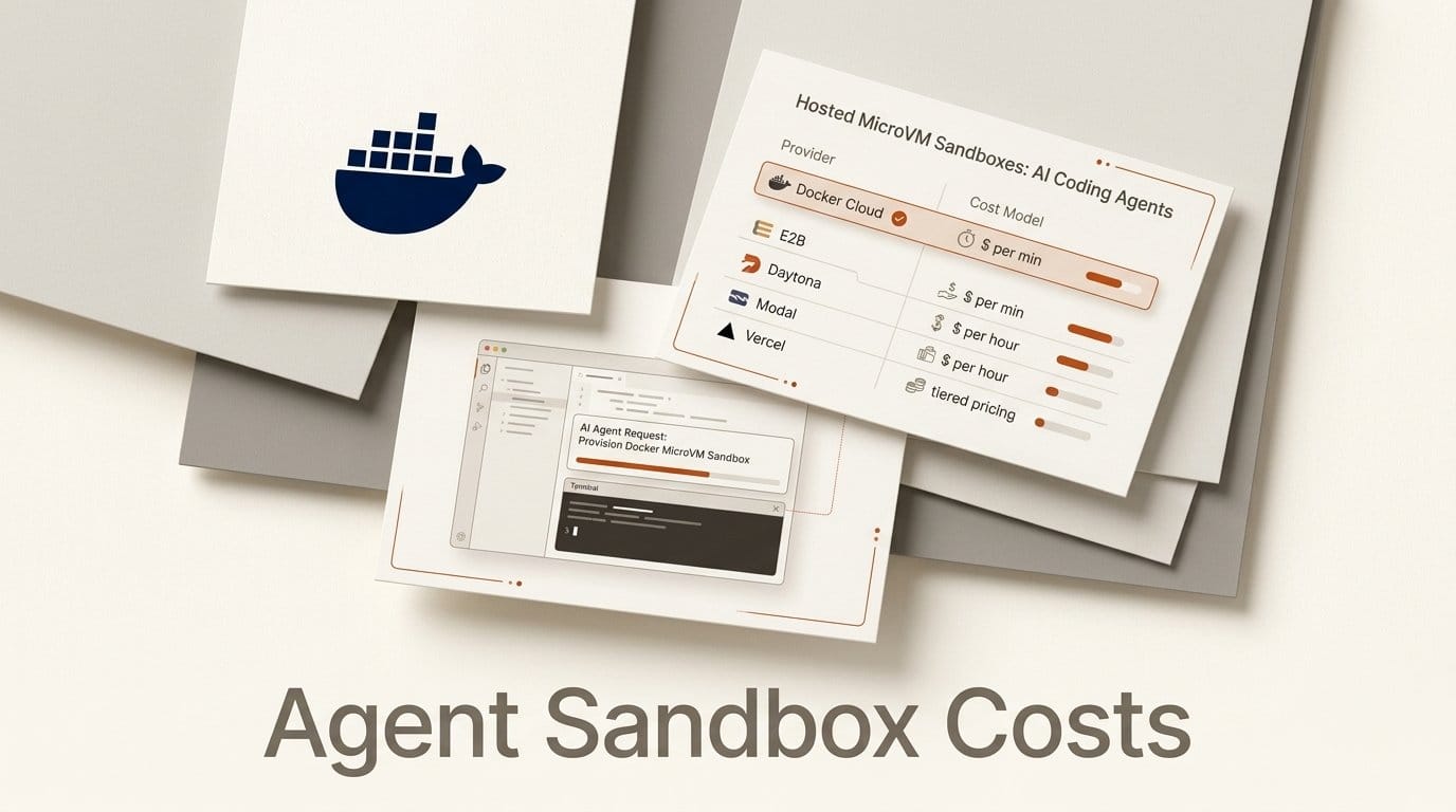 Docker Cloud Sandboxes vs E2B, Vercel, Modal: Agent Costs