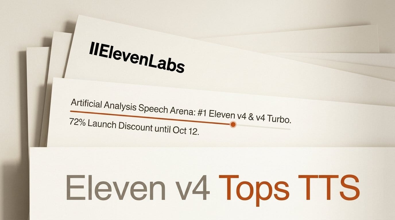 Eleven v4 Is #1 in TTS. The 72% Discount Ends Oct 12