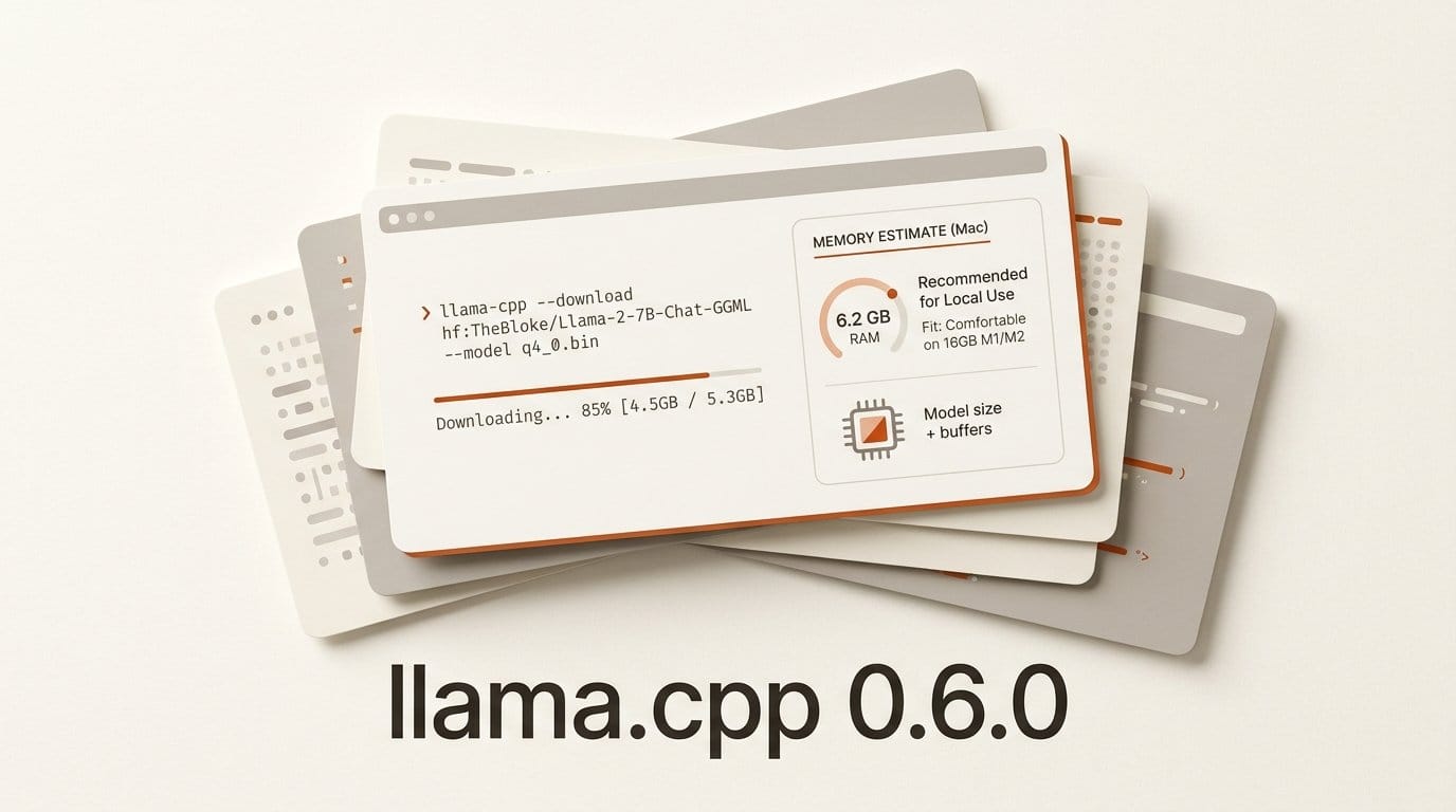 llama.cpp 0.6.0: The Downloader Ships Before Its UI