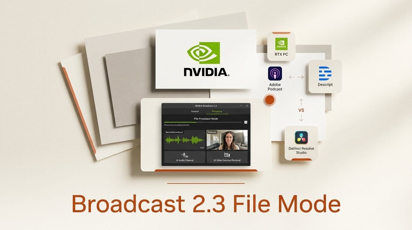 NVIDIA Broadcast 2.3 Now Fixes Recorded Clips for Free