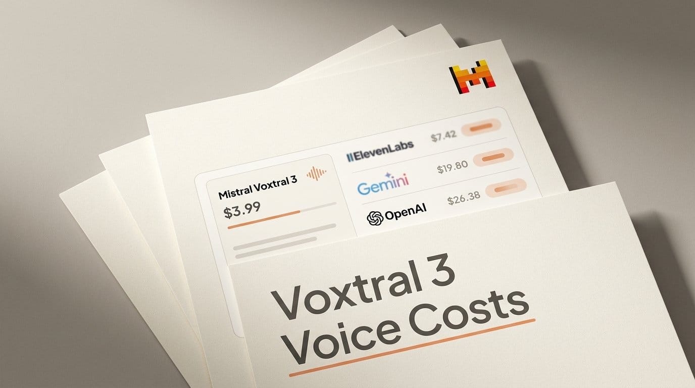 Mistral Voxtral 3: What Voiceovers and Transcripts Cost