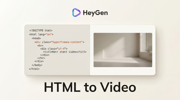 HeyGen Open-Sources HyperFrames: Write HTML, Render Video for AI Agents