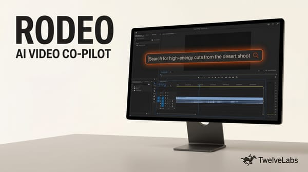 TwelveLabs Launches Rodeo, an AI Video Co-Pilot for Editors