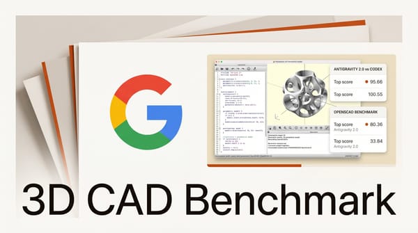 Antigravity 2.0 Beats Codex on 3D CAD Benchmark