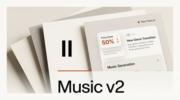 ElevenLabs Music v2: 50% Cheaper, Genre Transitions Now