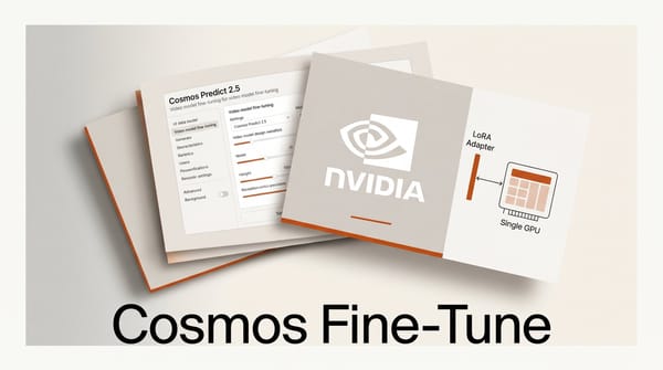 Fine-Tune NVIDIA Cosmos Predict 2.5 with LoRA on One GPU