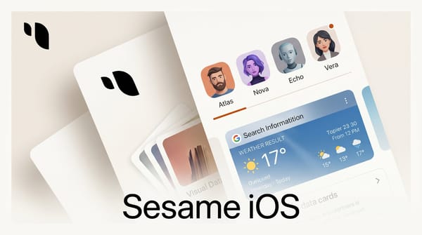 Sesame iOS Preview: 4 Voice Agents, Real-Time Search