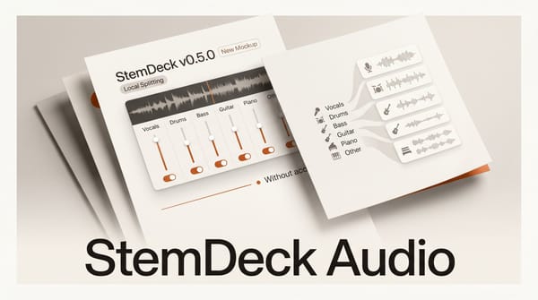 StemDeck: Free Local Audio Stem Separation