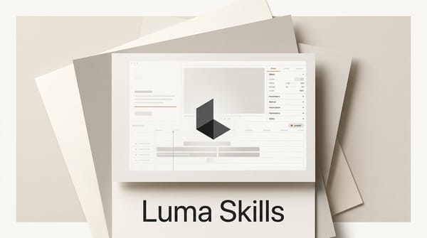 Luma Skills: Save and Reuse Creative Workflows