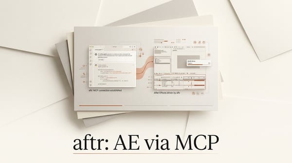 aftr: Drive After Effects From Claude Code via MCP