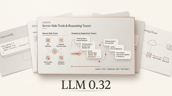 LLM 0.32 Adds Server-Side Tools and Reasoning Traces