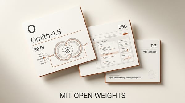 Ornith-1.5 Ships MIT Open Weights at 397B, 35B and 9B