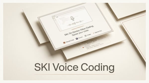 SKI: Free On-Device Voice Coding for Claude Code