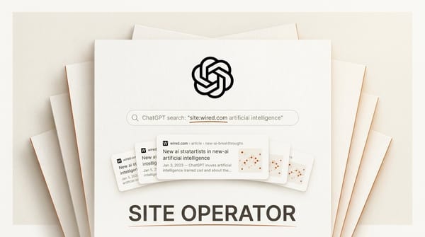ChatGPT Search Now Leans on the site: Operator