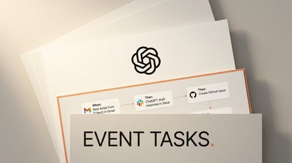ChatGPT Work Adds Event Tasks and Website Sign-In